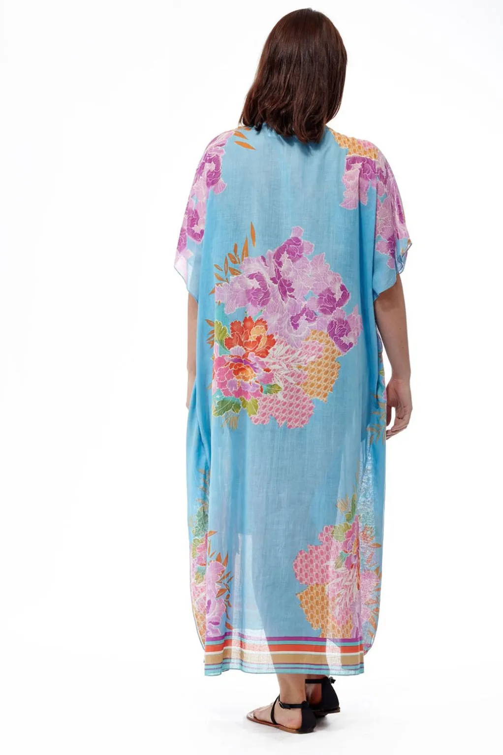 La Cera™ 100% Cotton Border Print Caftan