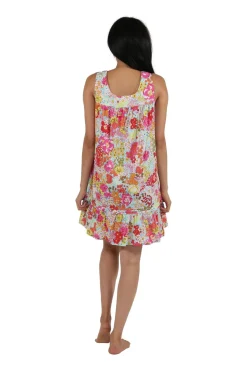 La Cera™ 100% Cotton Floral Print Chemise