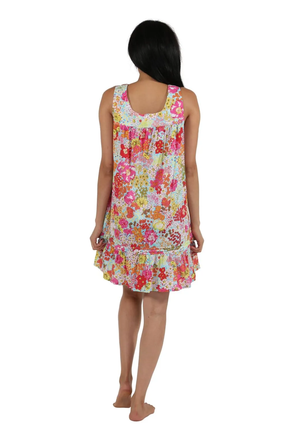 La Cera™ 100% Cotton Floral Print Chemise