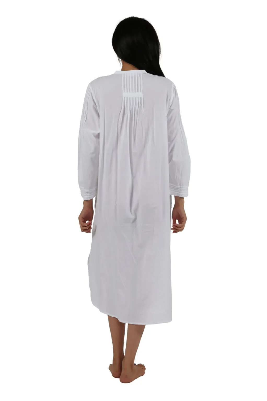 La Cera™ 100% Cotton Long Sleeve Gown