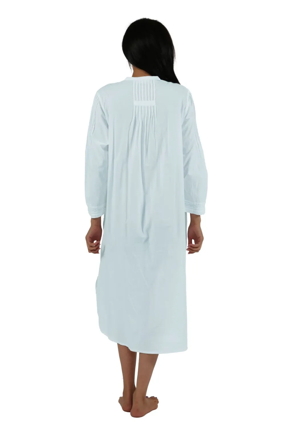 La Cera™ 100% Cotton Long Sleeve Gown