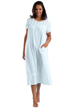 La Cera™ 100% Cotton Pearls & Lace Embroidered Gown