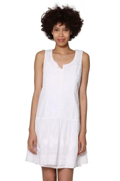 La Cera™ 100% Cotton Sleeveless Drop Waist Chemise