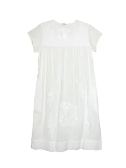 La Cera™ 100% Cotton White Embroidered Plus Size Gown