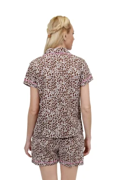 La Cera™ Cheetah Print Plus Size Pajamas