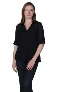 La Cera™ Cotton Gauze Camp Shirt