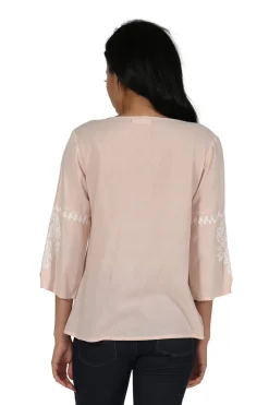 La Cera™ Embroidered Bell Sleeve Top