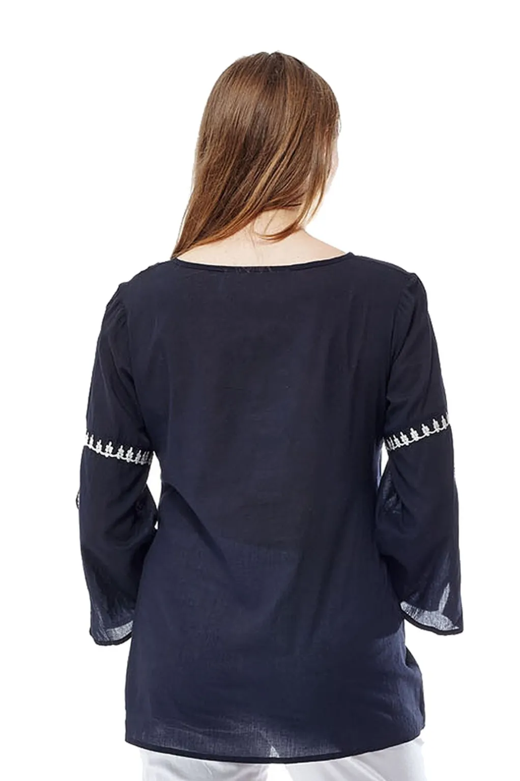 La Cera™ Embroidered Bell Sleeve Top