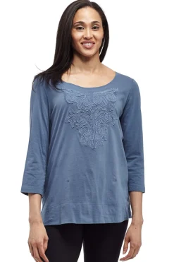 La Cera™ Embroidered Knit Top