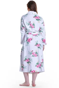 La Cera™ Flannel Floral Robe