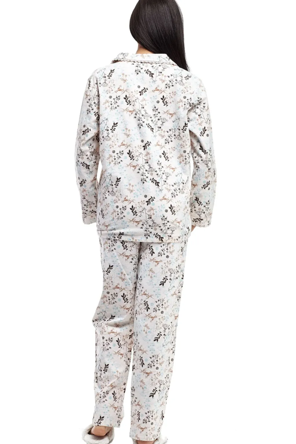 La Cera™ Flannel Long Sleeve Pajama Set