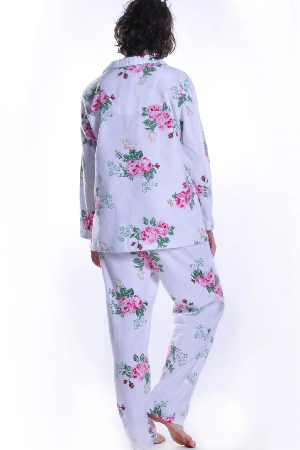 La Cera™ Flannel Print Pajama Set