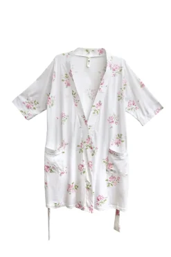 La Cera™ Floral Printed Cotton Knit Robe - Plus Size