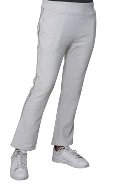 La Cera™ French Terry Pant With Lurex Tuxedo Stripe Trim