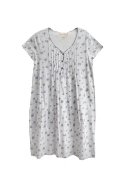 La Cera™ La Cera 100% Cotton Floral Chemise - Plus Size
