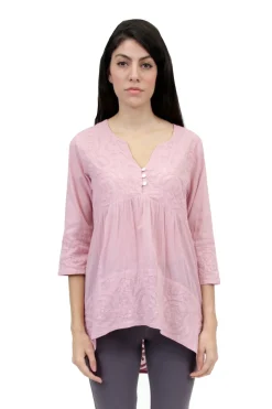La Cera™ La Cera Applique Trimmed Tunic Top