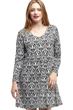 La Cera™ La Cera Baroque Print Pullover Tunic Top