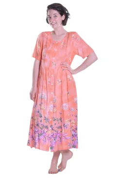 La Cera™ La Cera Button Front Short Sleeve Dress
