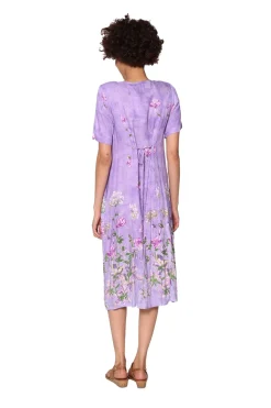 La Cera™ La Cera Button Front Short Sleeve Dress