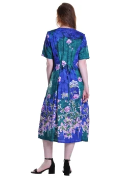 La Cera™ La Cera Button Front Short Sleeve Dress