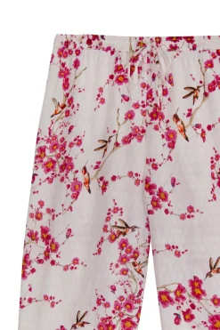 La Cera™ La Cera Cherry Blossom 3/4 Sleeve Cotton Pajama Set