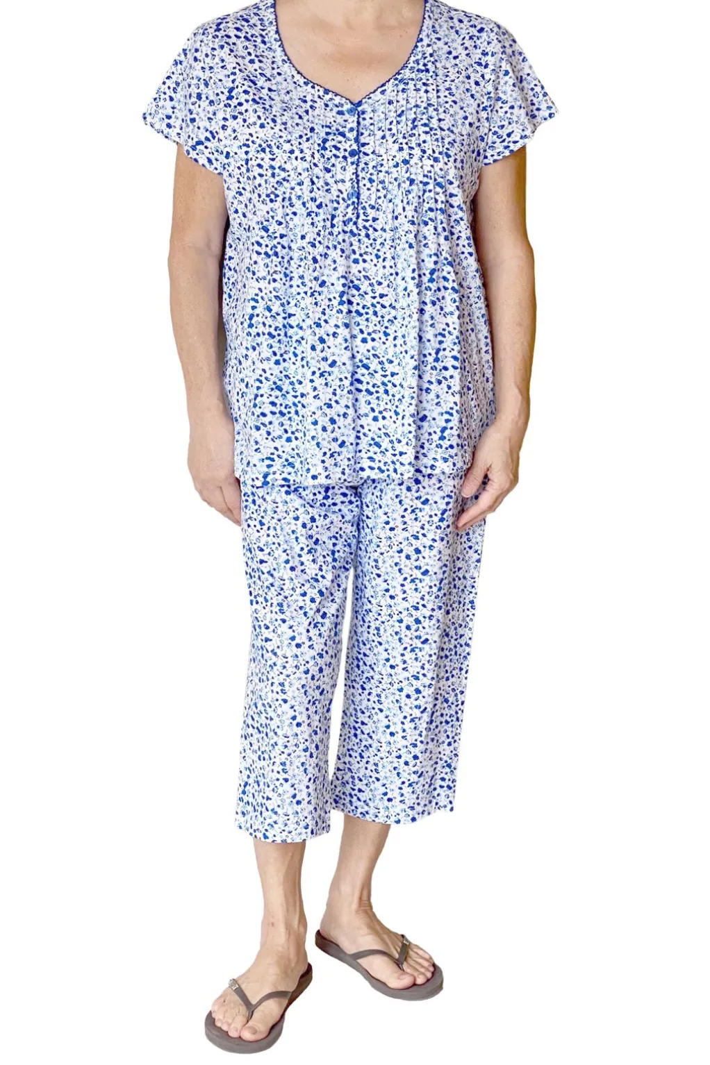 La Cera™ La Cera Cotton Knit Capri Pj