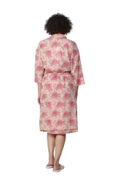 La Cera™ La Cera Cotton Wrap Robe