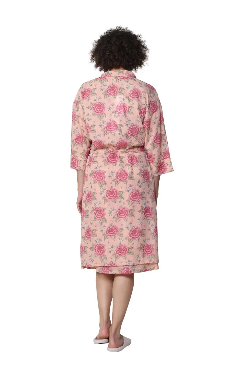 La Cera™ La Cera Cotton Wrap Robe