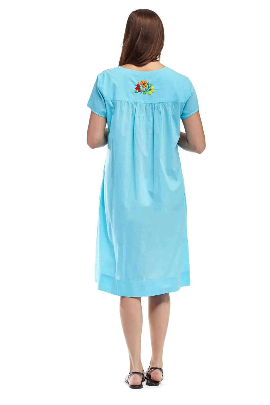 La Cera™ La Cera Embroide Short Sleeve Dress