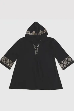 La Cera™ La Cera Embroidered Hooded Tunic