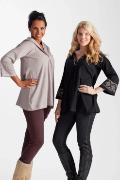 La Cera™ La Cera Embroidered Hooded Tunic
