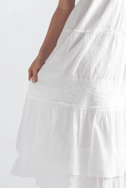 La Cera™ La Cera Embroidered Layered Short Sleeve Tiered Gown