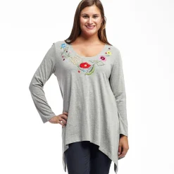 La Cera™ La Cera Floral Embroidered Top