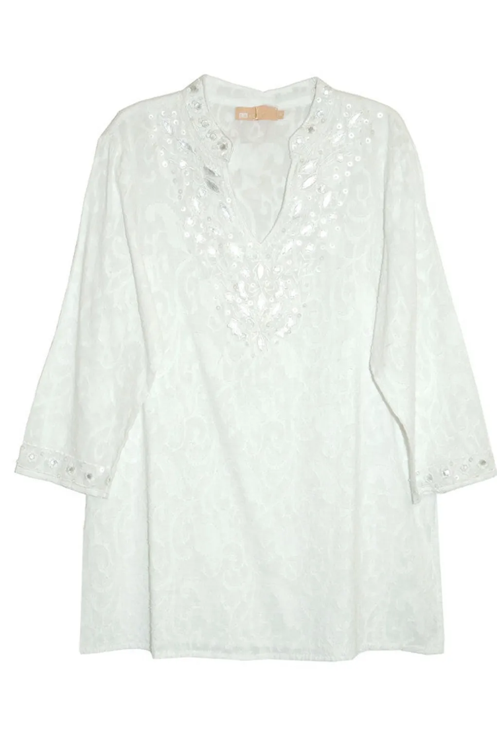La Cera™ La Cera Floral Embroidered Tunic Top