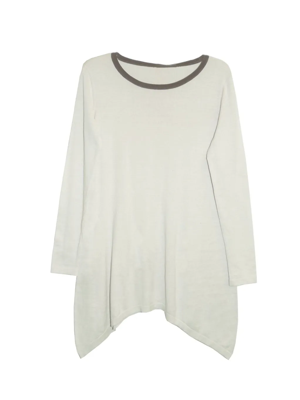 La Cera™ La Cera Hi-Lo Crew Neck Sweater Top - Plus Size
