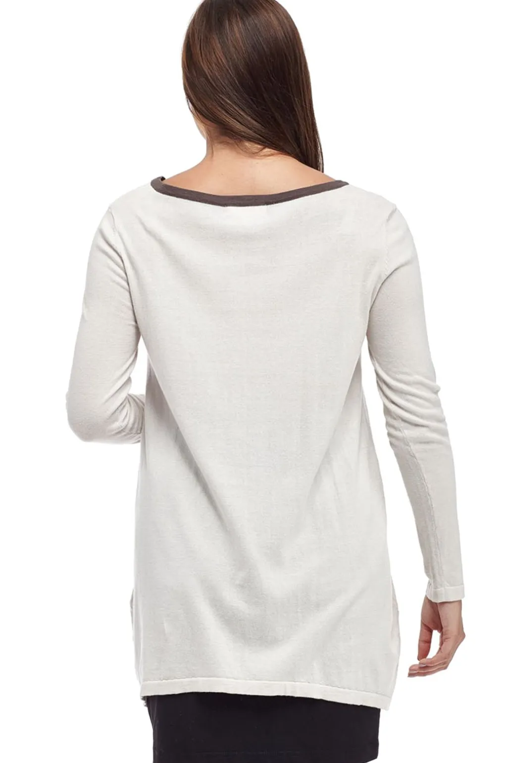 La Cera™ La Cera Hi-Lo Crew Neck Sweater Top - Plus Size