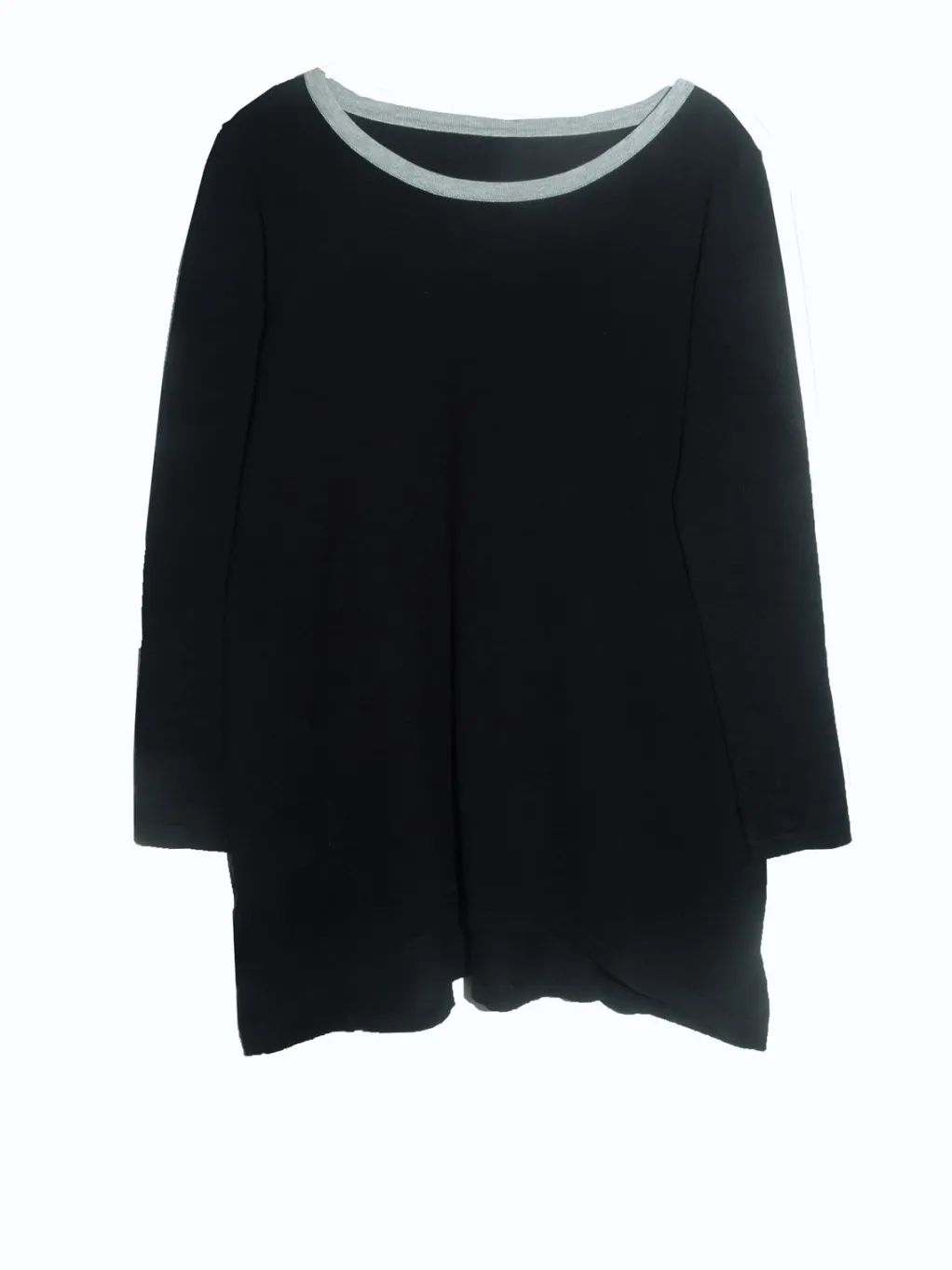 La Cera™ La Cera Hi-Lo Crew Neck Sweater Top - Plus Size