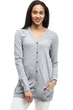La Cera™ La Cera Long Sleeve Boyfriend Cardigan - Plus Size