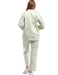 La Cera™ La Cera Long Sleeve Floral Flannel Pajama Set