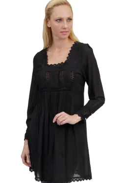 La Cera™ La Cera Long Sleeve Lace Yoke Top
