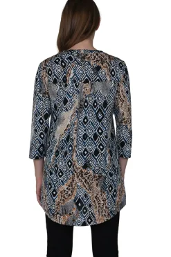 La Cera™ La Cera Malabar Batik Print Tunic