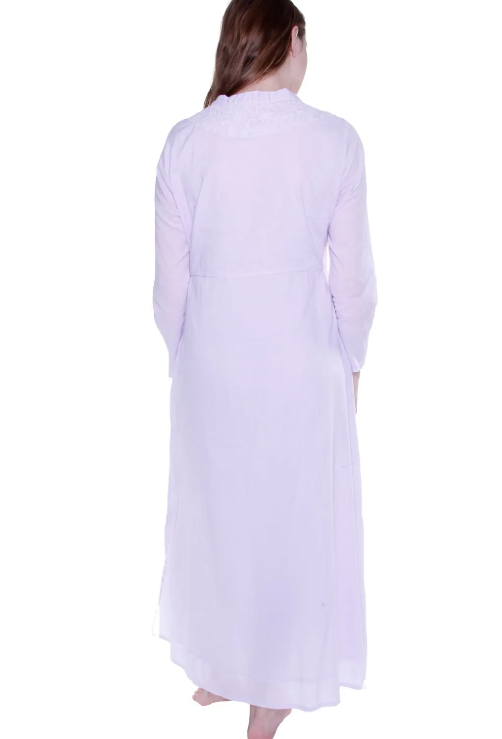 La Cera™ La Cera Notch V-Neck Embroidered Caftan