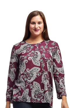 La Cera™ La Cera Paisley Pullover Top