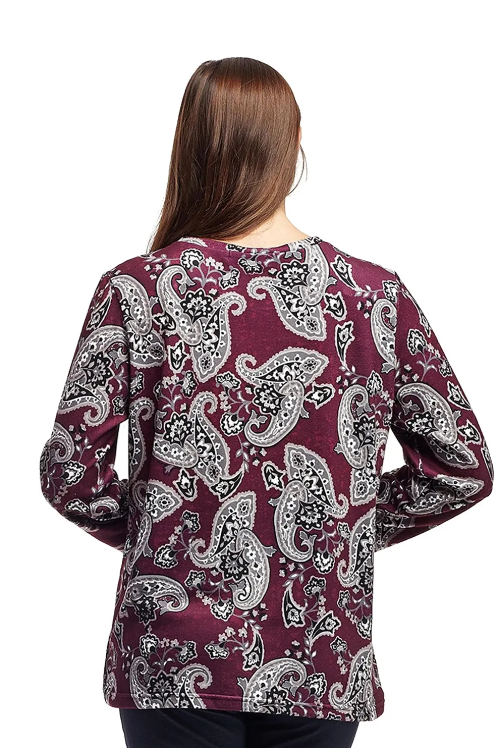La Cera™ La Cera Paisley Pullover Top