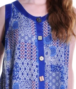 La Cera™ La Cera Patchwork Plus Size Sleeveless Dress