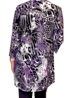 La Cera™ La Cera Pleat Front Animal Printed Tunic