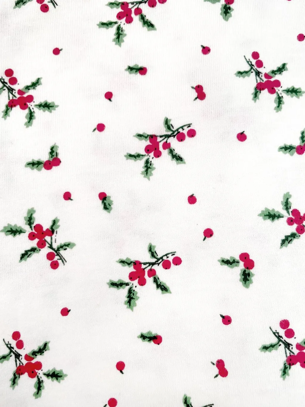 La Cera™ La Cera Plus Size 100% Cotton Knit Mistletoe Print Nightshirt