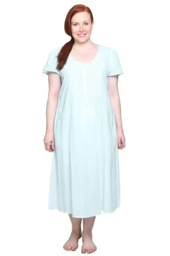 La Cera™ La Cera Plus Size 100% Cotton Lace Applique Gown