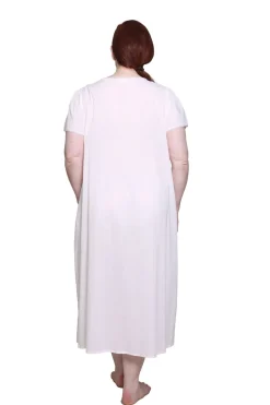 La Cera™ La Cera Plus Size 100% Cotton Lace Applique Gown