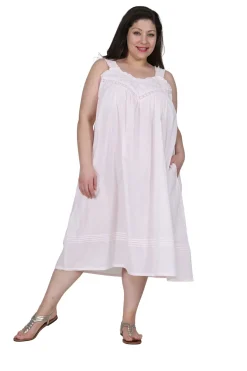 La Cera™ La Cera Plus Size Embroidered Sleeveless Pinafore Gown